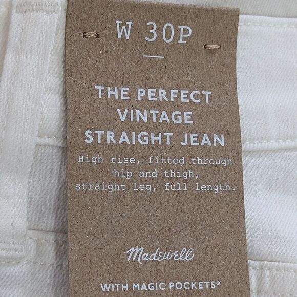 Madewell High Rise Jeans Perfect Vintage Straight High Waist size 30 Petite‎ - Picture 12 of 12